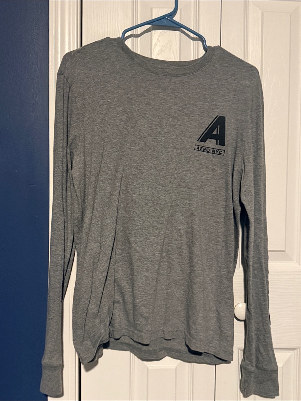 Aeropostale Gray Long Sleeve Logo Tee